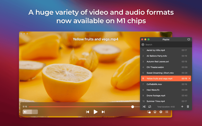 A huge variety of video and audio formats now available on M1 chips