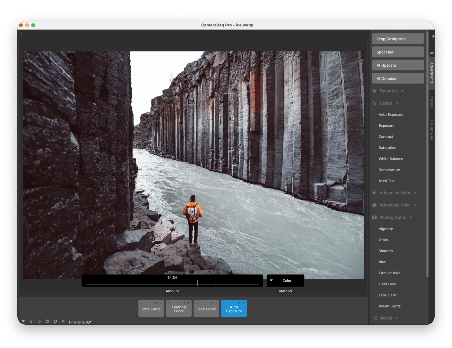 CameraBag Pro is an alternative to Adobe Lightroom, it’s available on Setapp