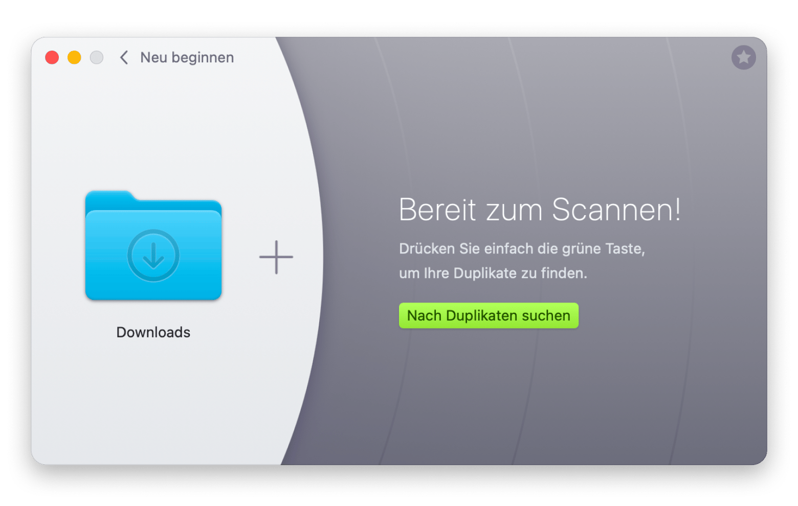 Die Oberfläche von Gemini, einem Duplikat-Finder für Mac, verfügbar auf Setapp