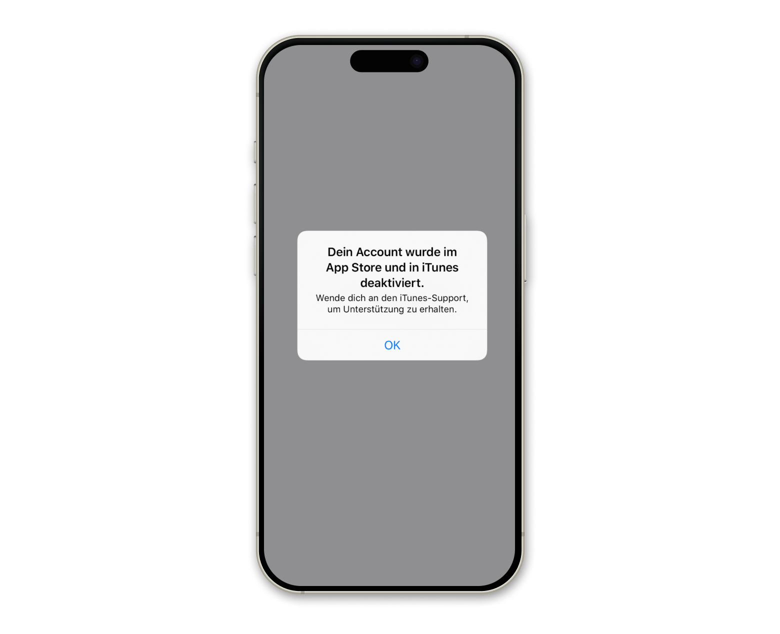 Account App Store deaktiviert (iPhone)