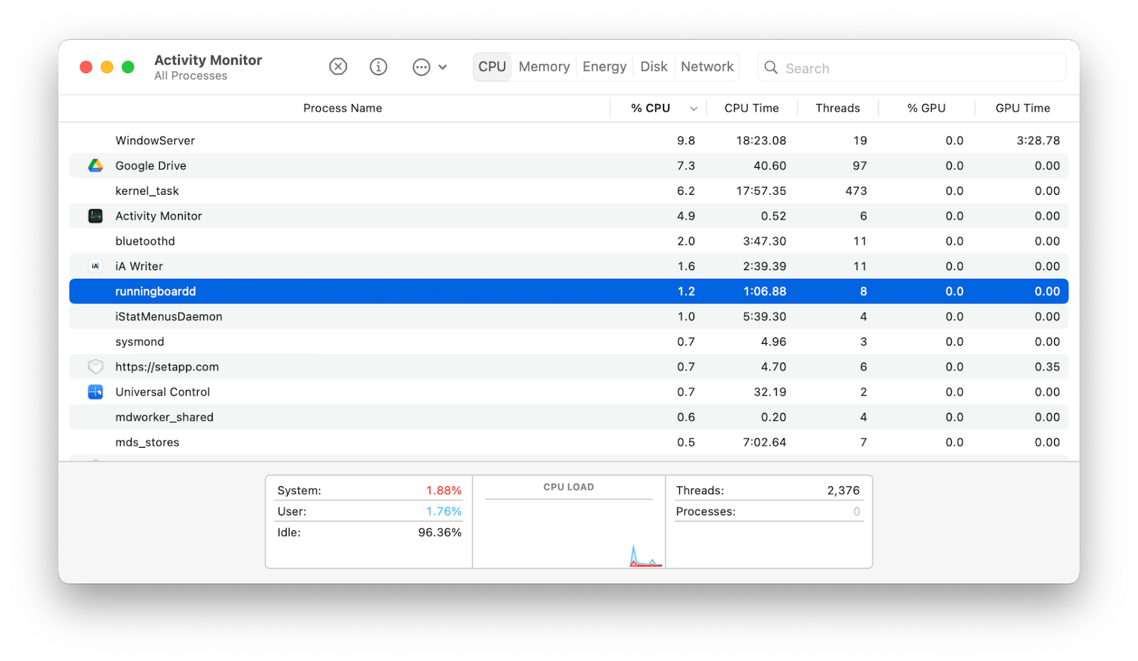 activity monitor delete processes mac