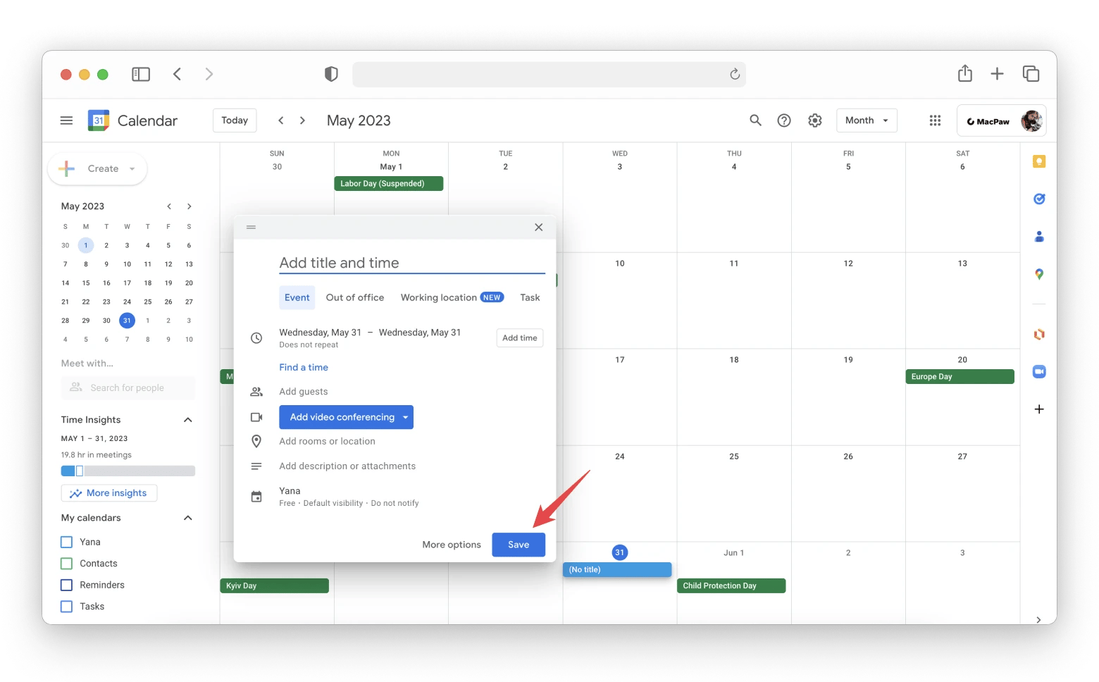 add event google calendar