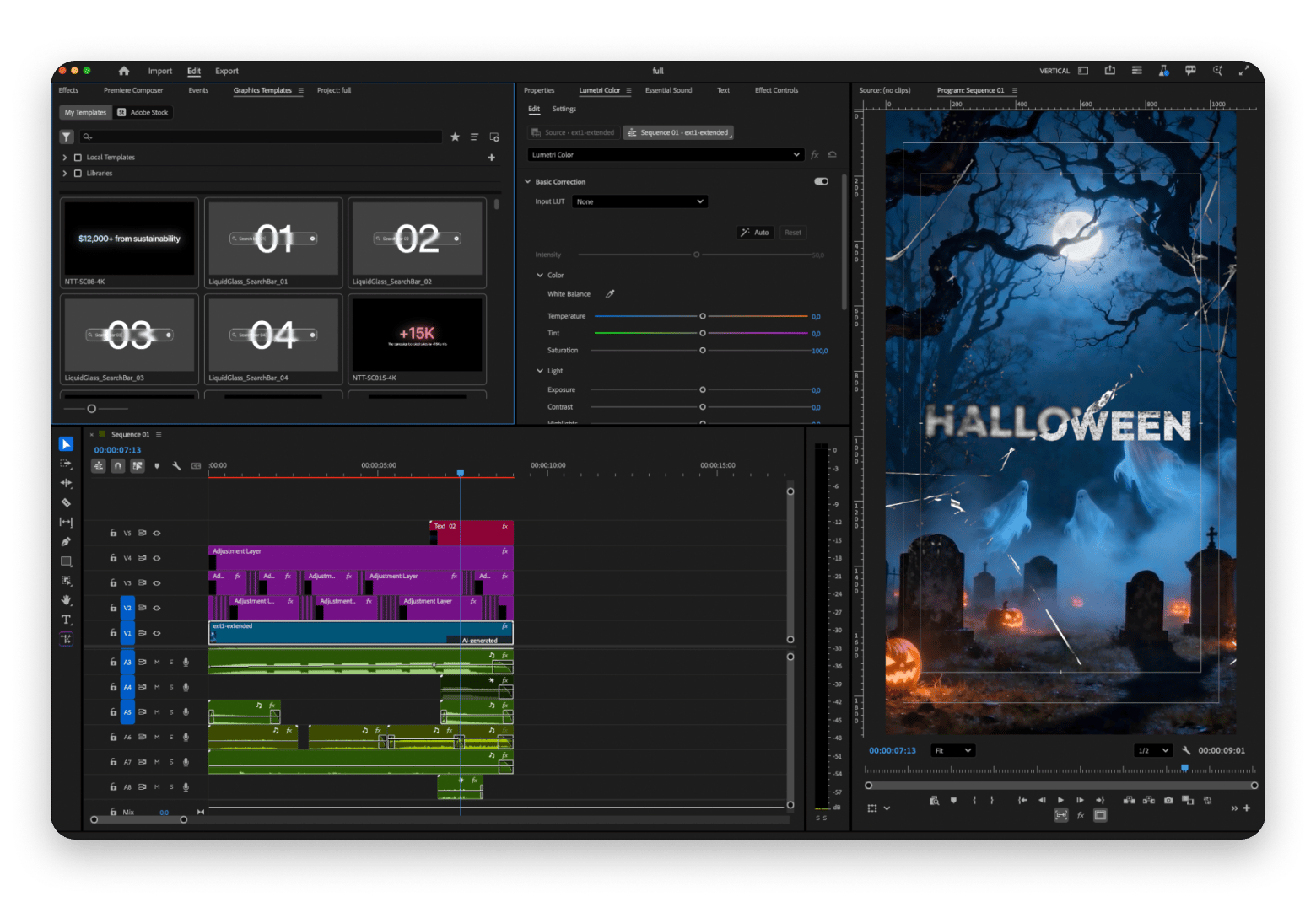 Adobe Premier Pro video editing software for Mac