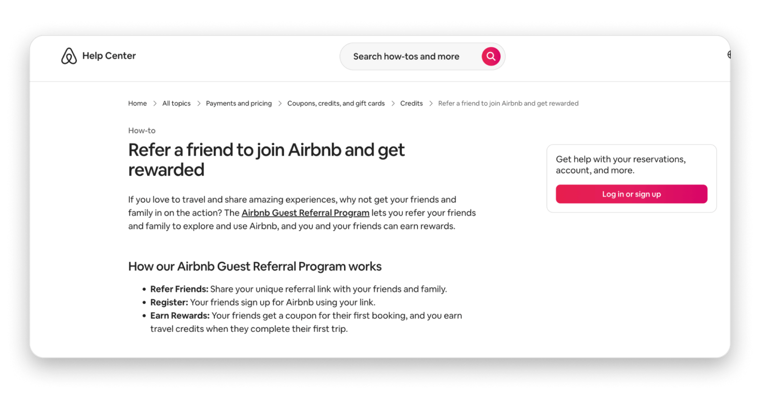 Airbnb refferal program