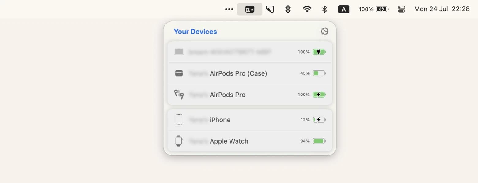 AirBuddy menubar app