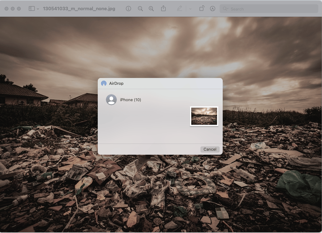 airdrop photos on mac