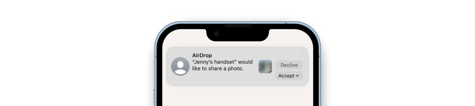 AirDrop request