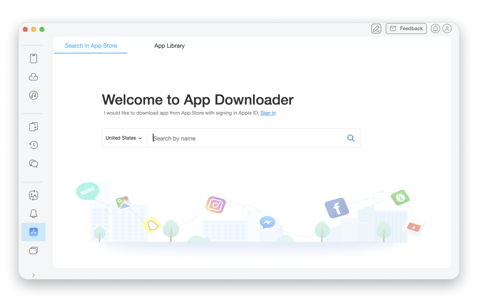 App Downloader interface of AnyTrans for iOS, a file transfer app that is available on Setapp
