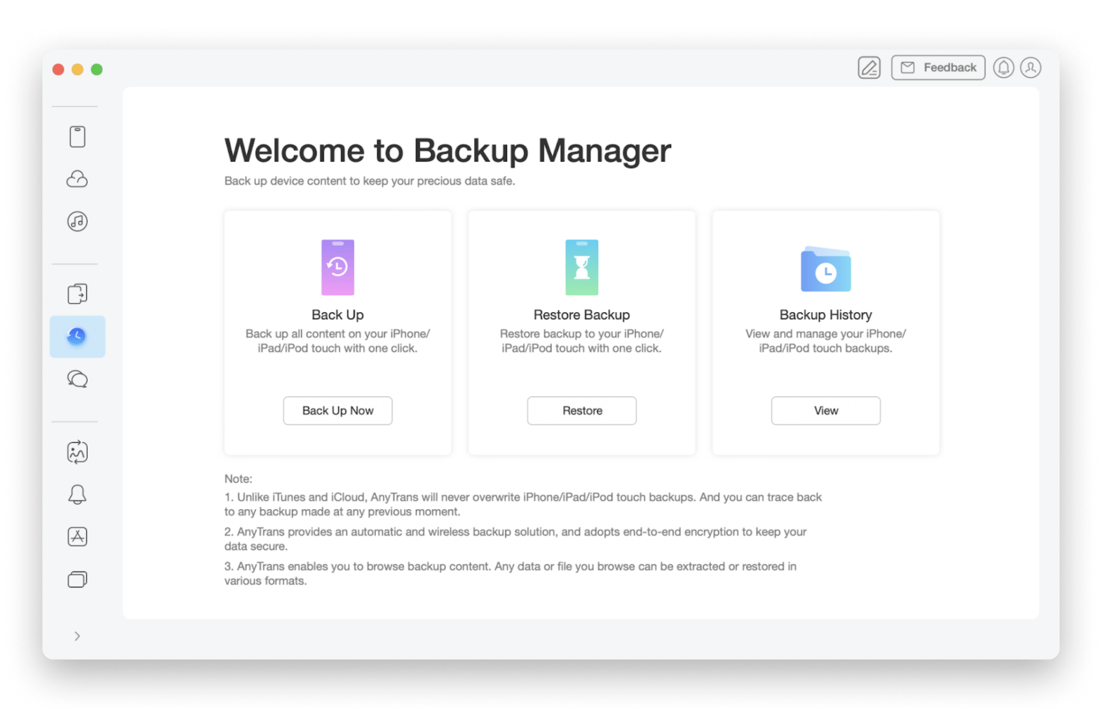 anytrans for ios backup iphone