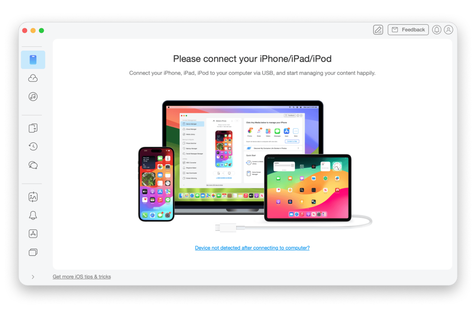 The of AnyTrans of iOS, a file transfer app that is available on Setapp The of AnyTrans of iOS, a file transfer app that is available on Setapp