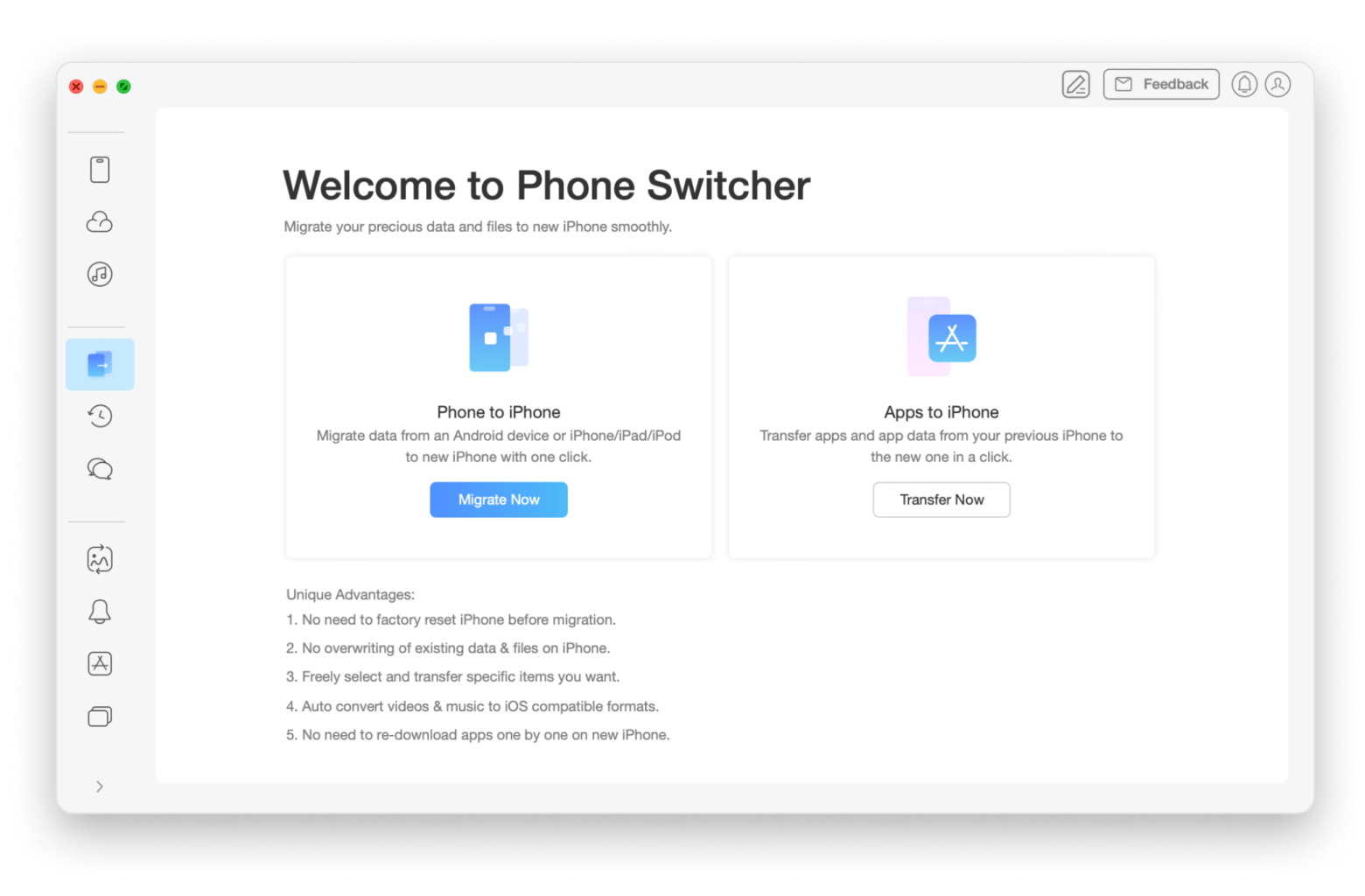 anytrans for ios transfer data to new iPhone