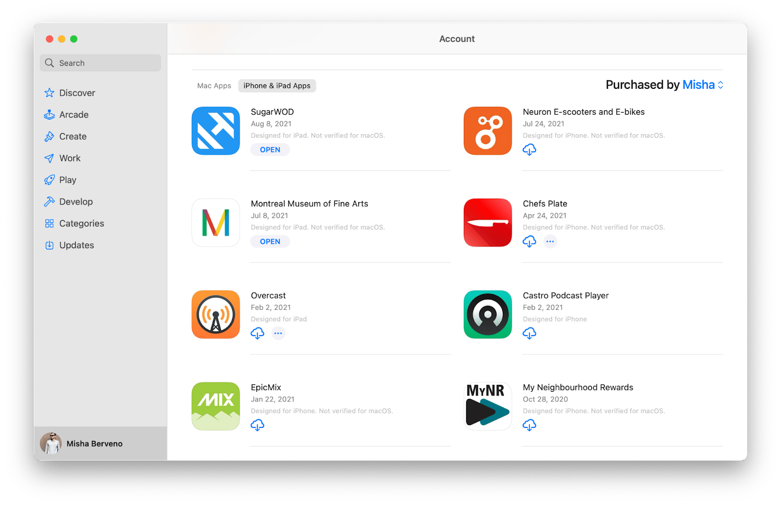 app store ios m1 mac