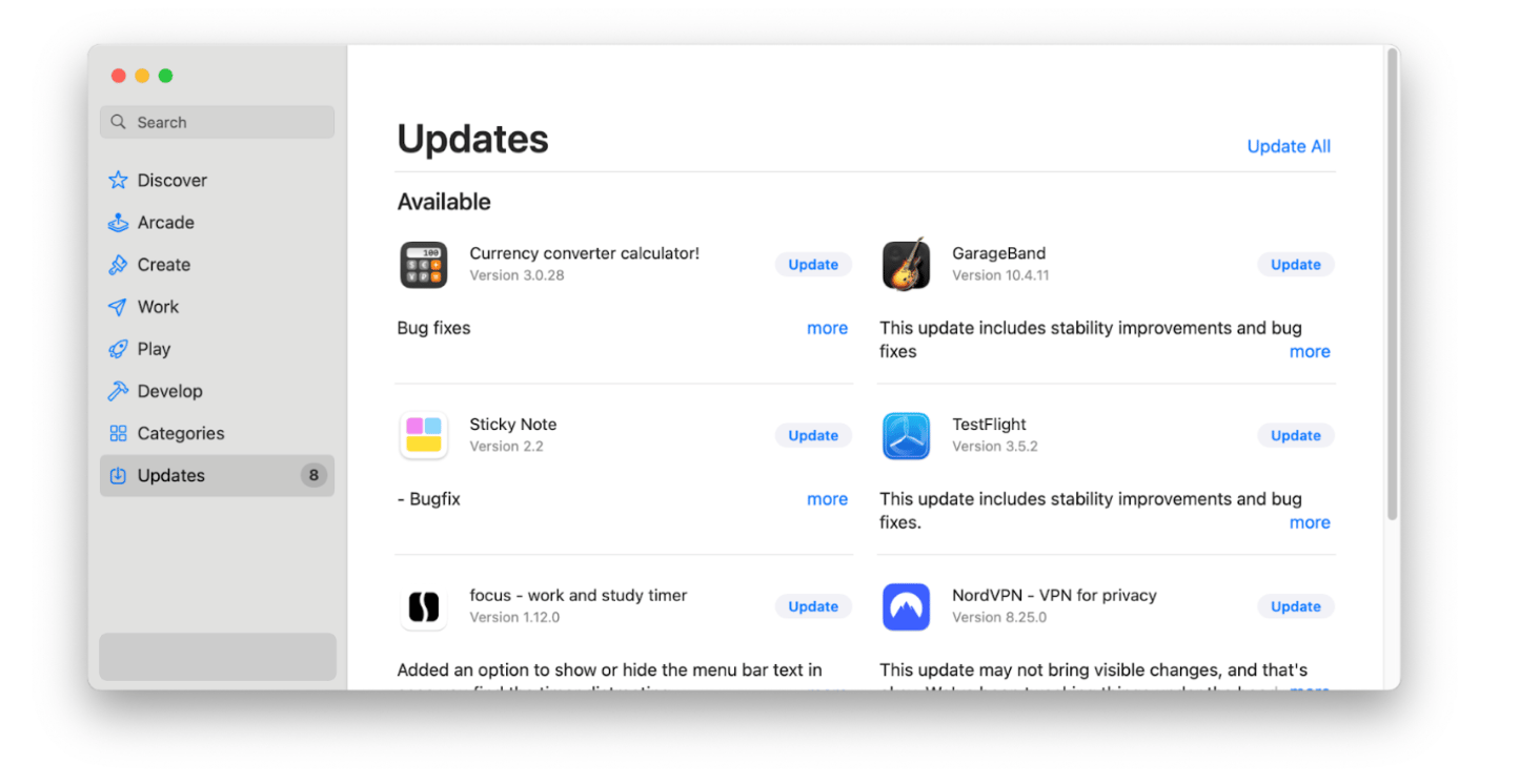 app store updates