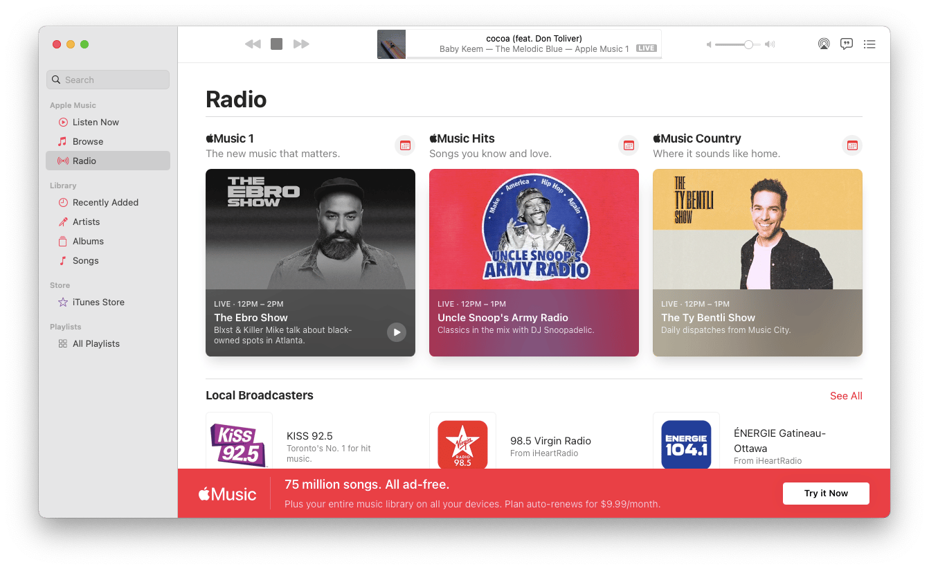 apple music streaming mac