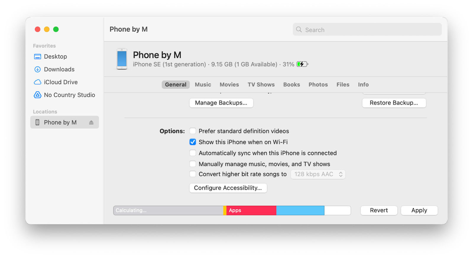 backup iphone to mac wirelessly