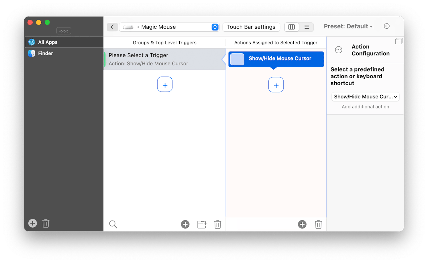 Bettertouchtool to customize actions for Magic Mouse