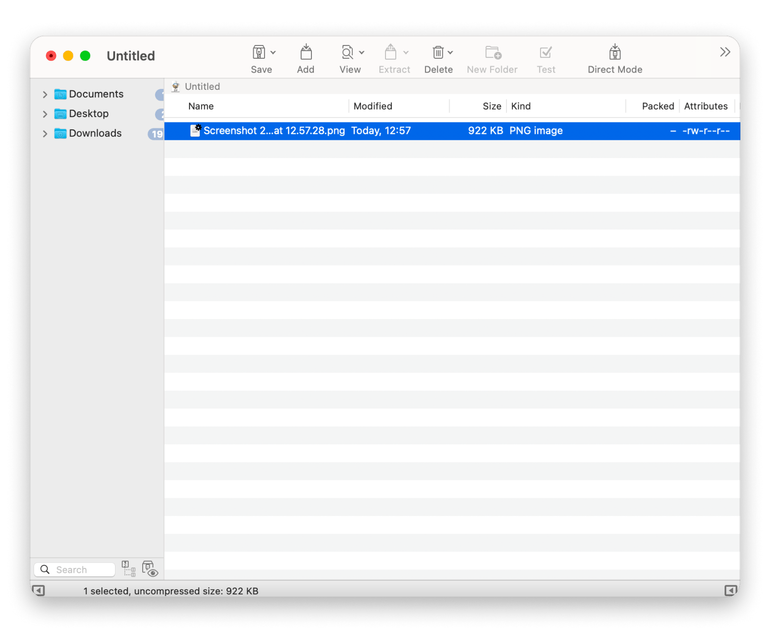 The interface of BetterZip, an archive manager app available on Setapp.
