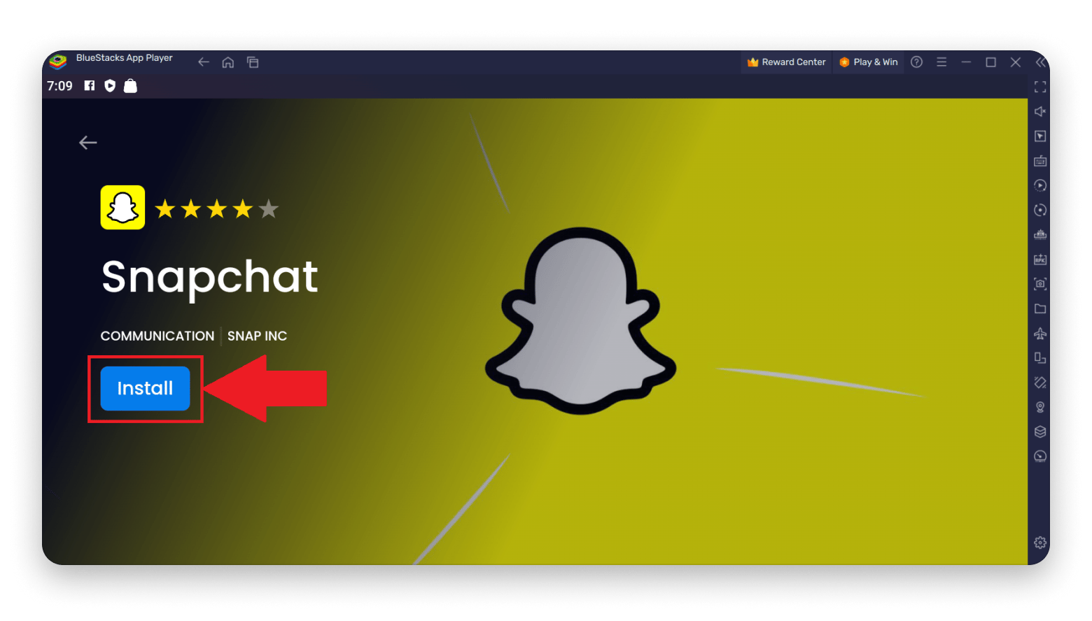 Bluestack install Snapchat