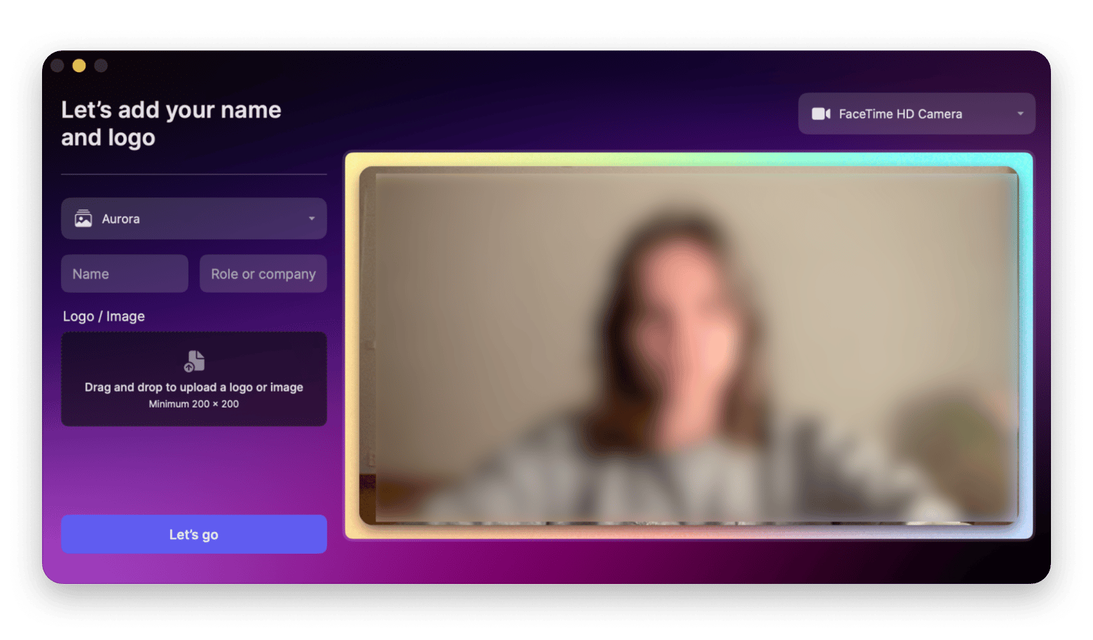The interface of Boom, a camera enhancement app available on Setapp