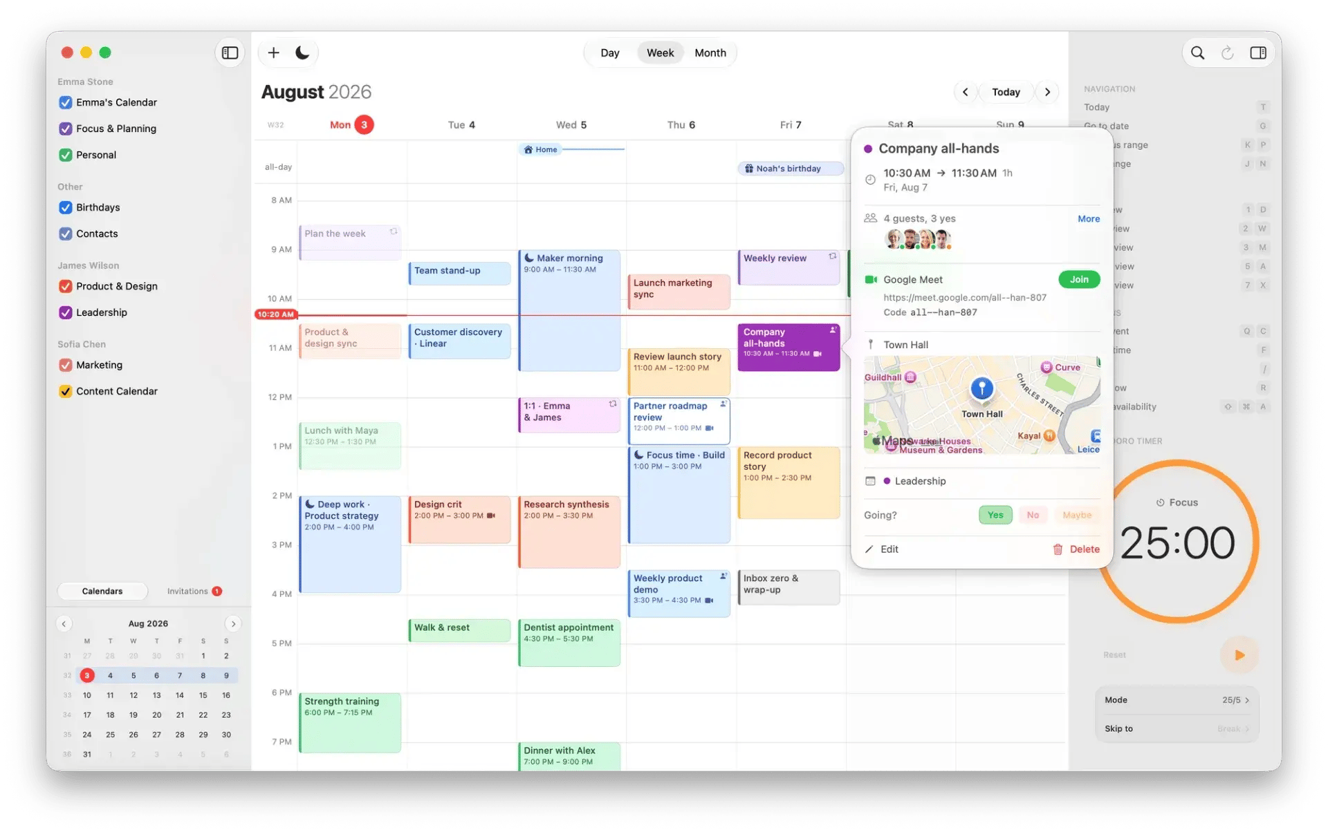 hora Calendar app