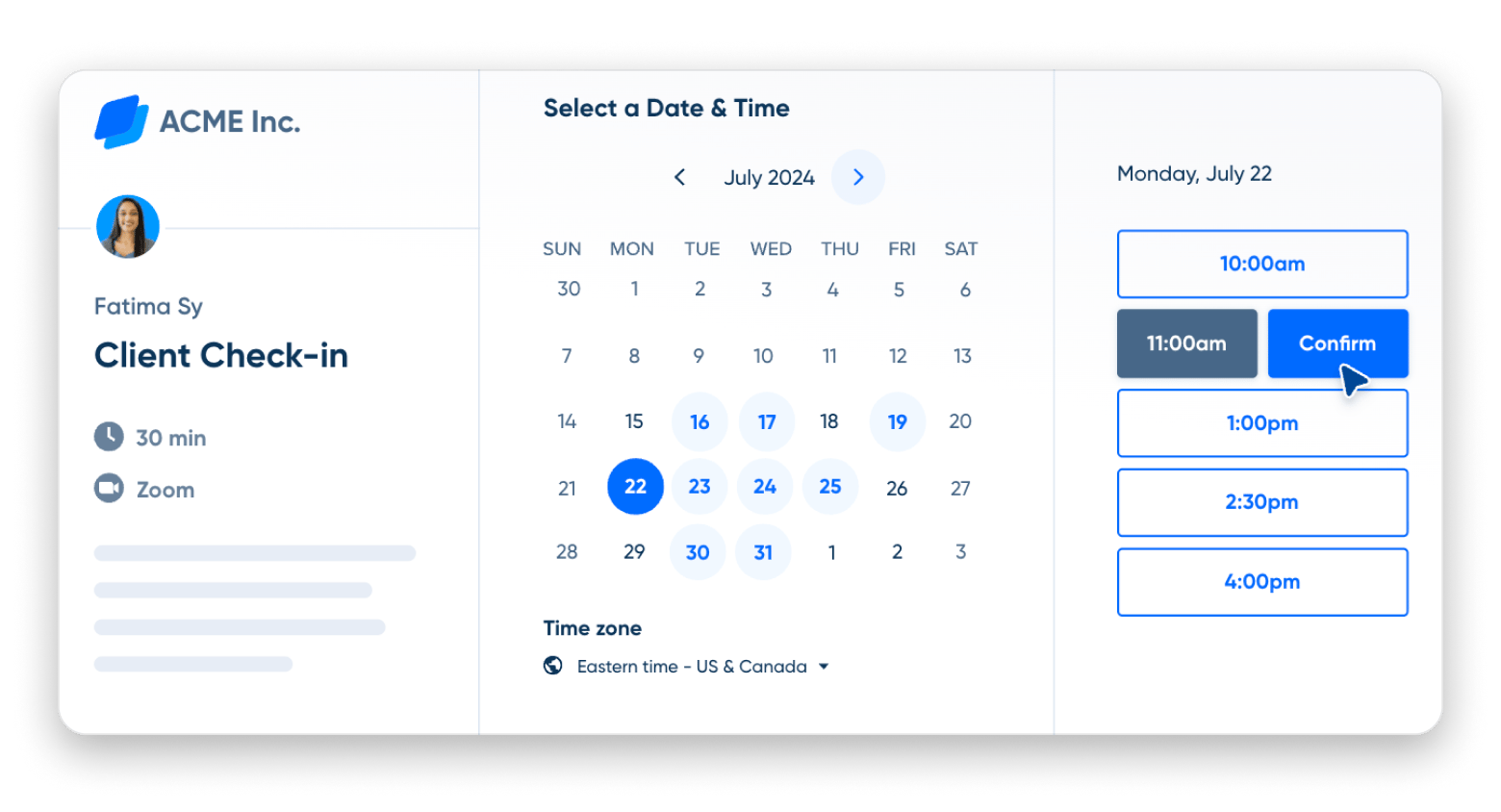 Calendly time scheduling