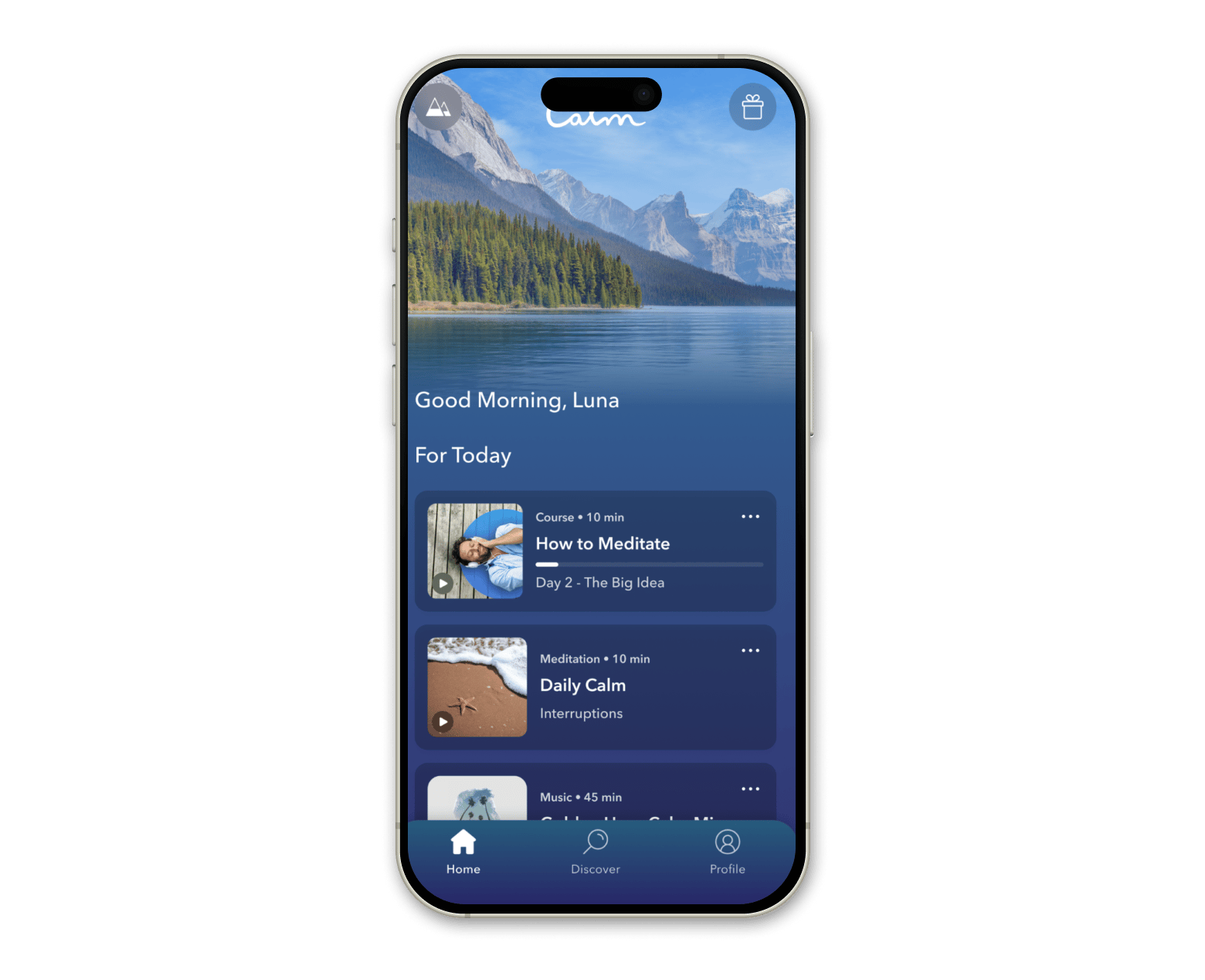 Calm is a minimalist phone app for meditation and focus