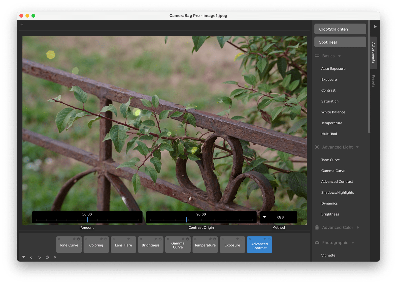 edit photos on mac with camerabag