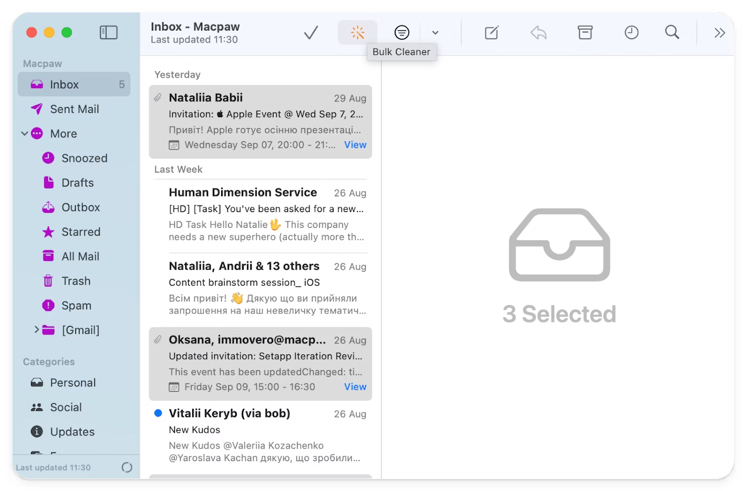 canary mail inbox mac