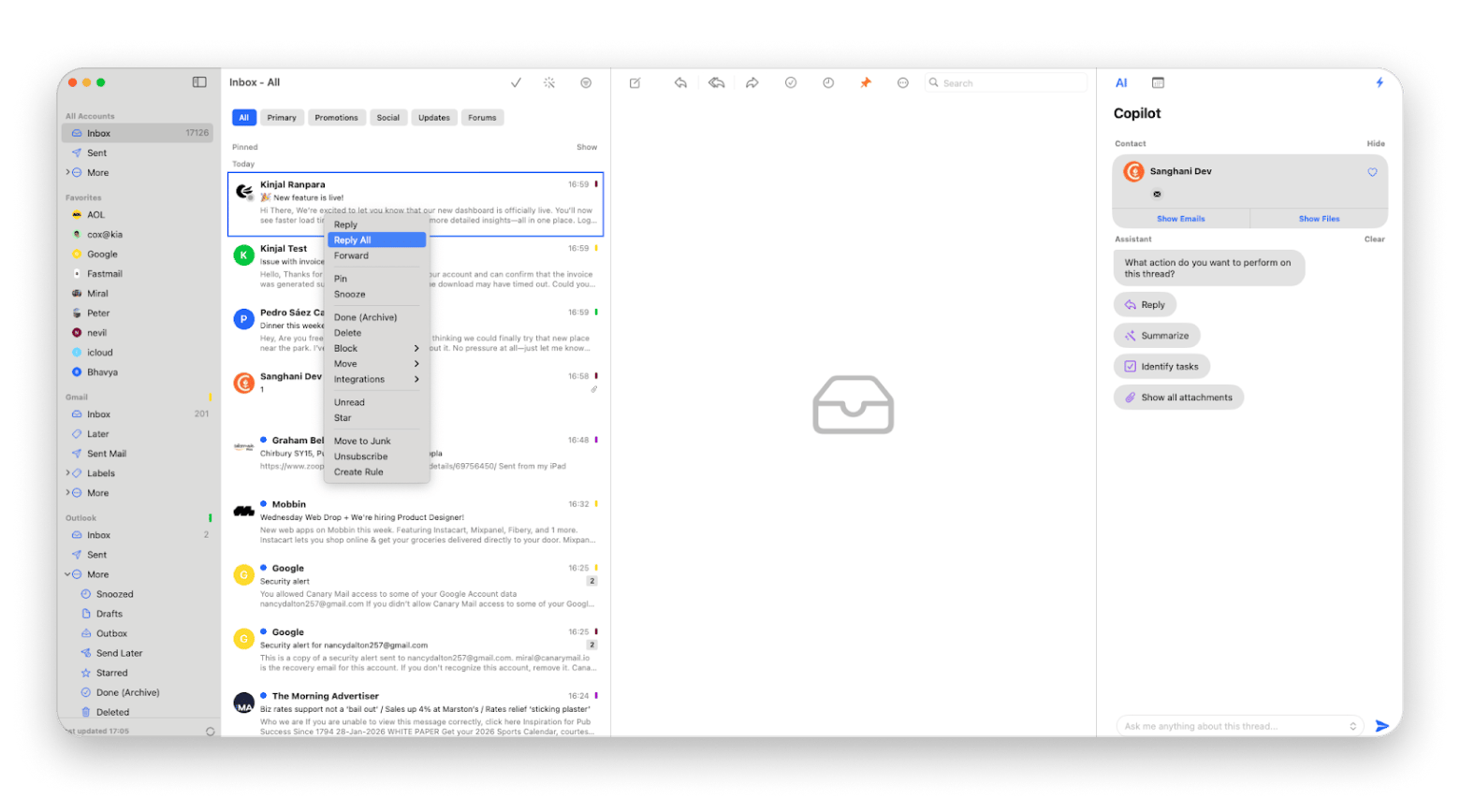 Canary Mail inbox prioratization Canary Mail inbox prioratization