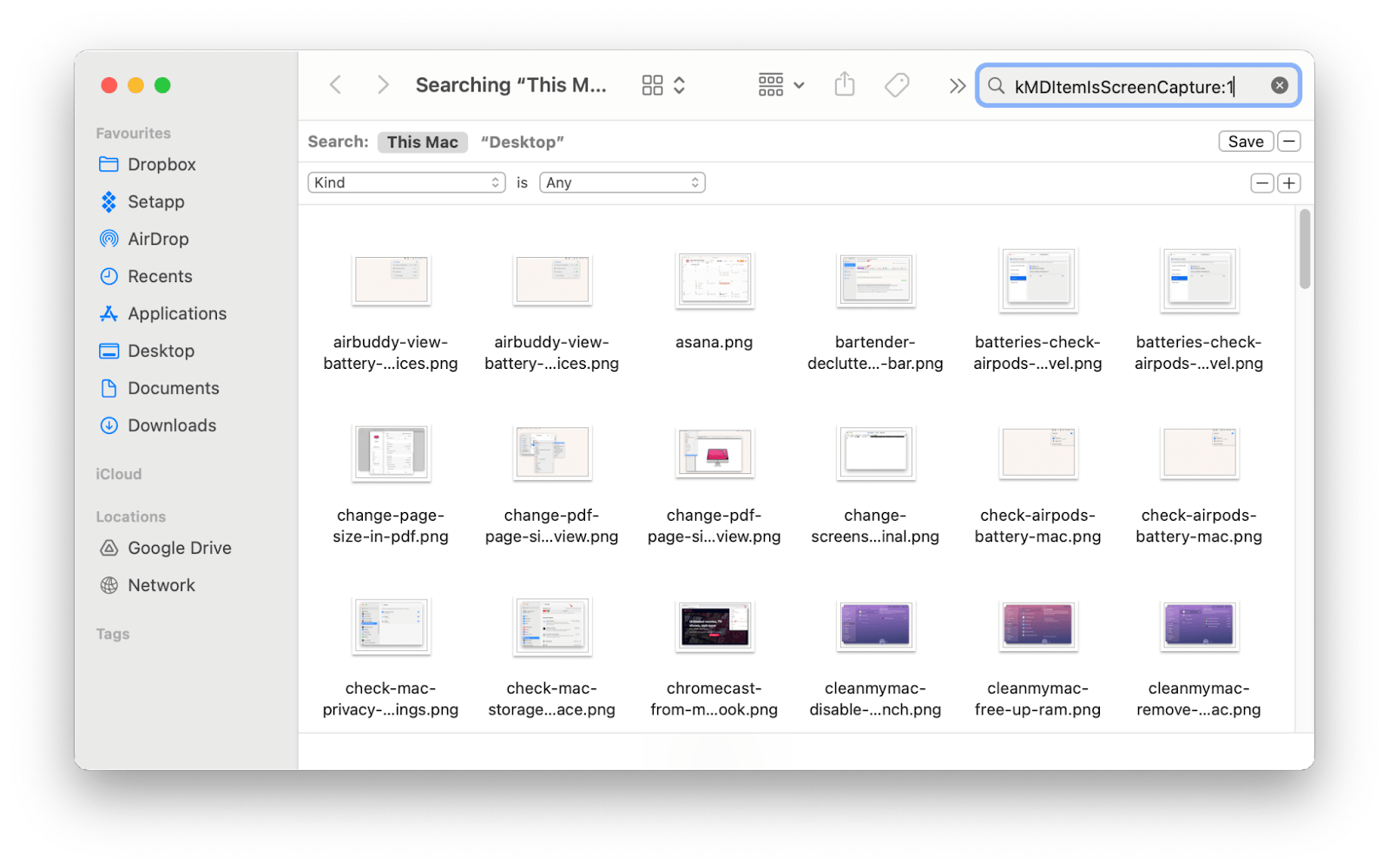 cant find screenshot on mac