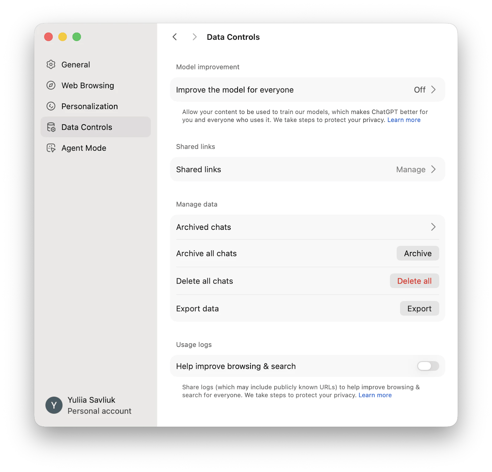 Atlas model training settings