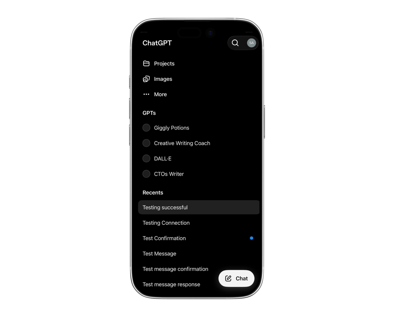 ChatGPT iPhone home screen