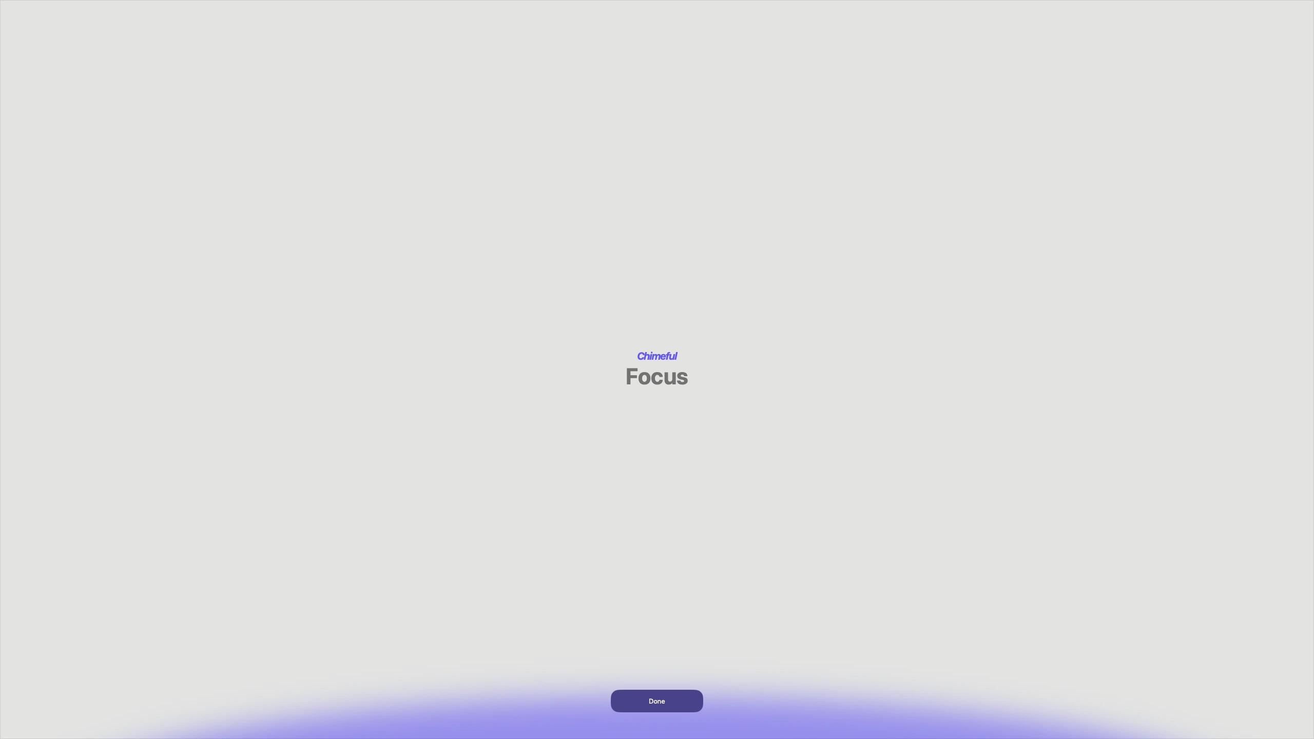 Reminder from Chimeful, an app from Setapp that helps improve focus and stay mindful