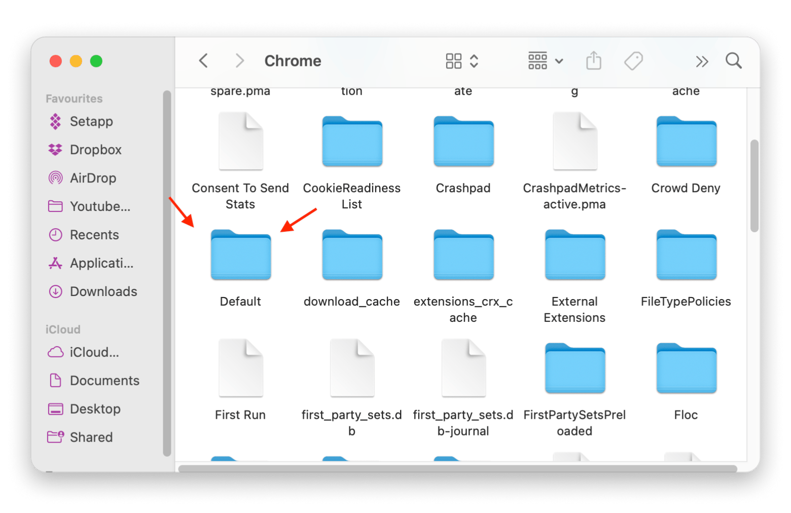Chrome default folder on Mac