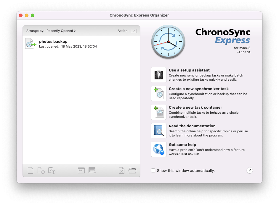 chronosync backup