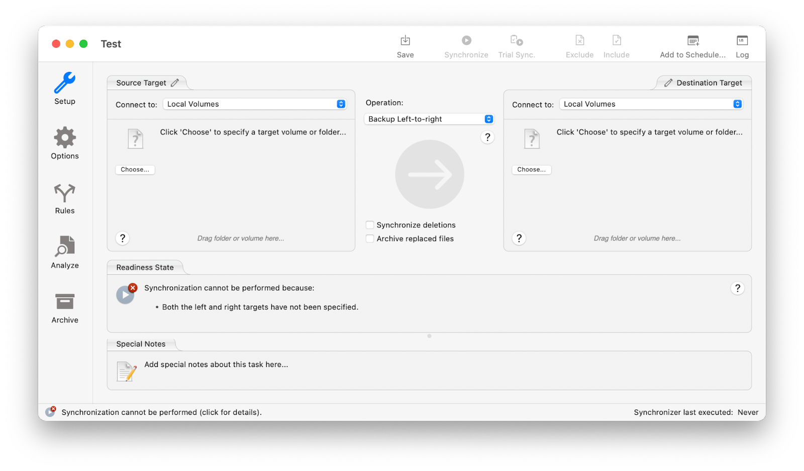 chronosync managing backups