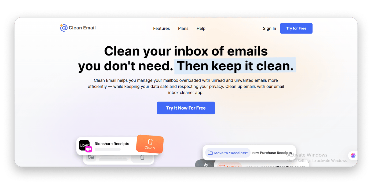 Clean email