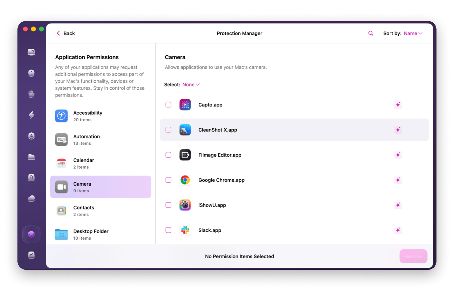 Managing app permissions with CleanMyMac, a Mac maintenance app available on Setapp