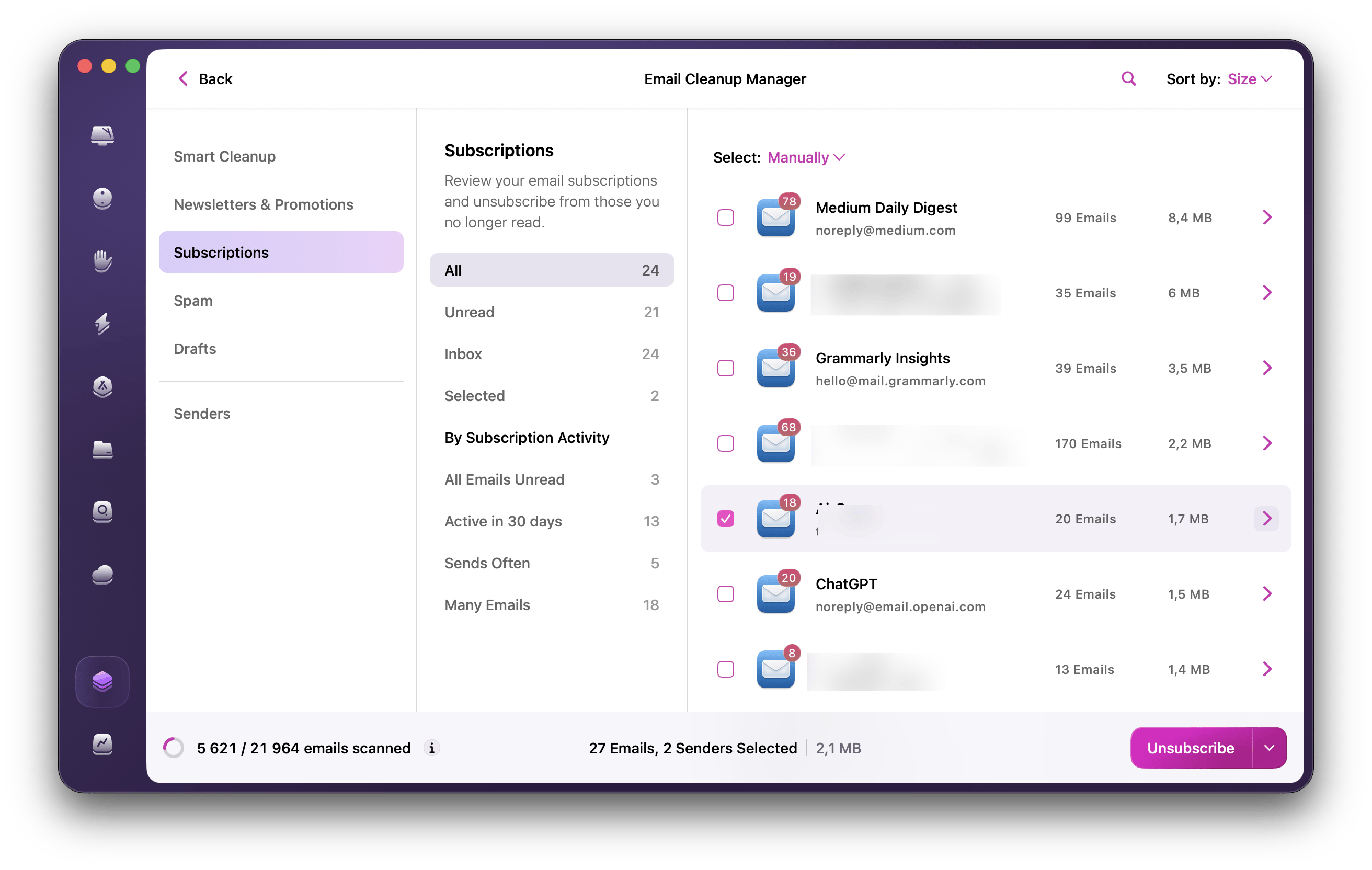 Reviewing old Gmail messages and large attachments before cleaning up an inbox