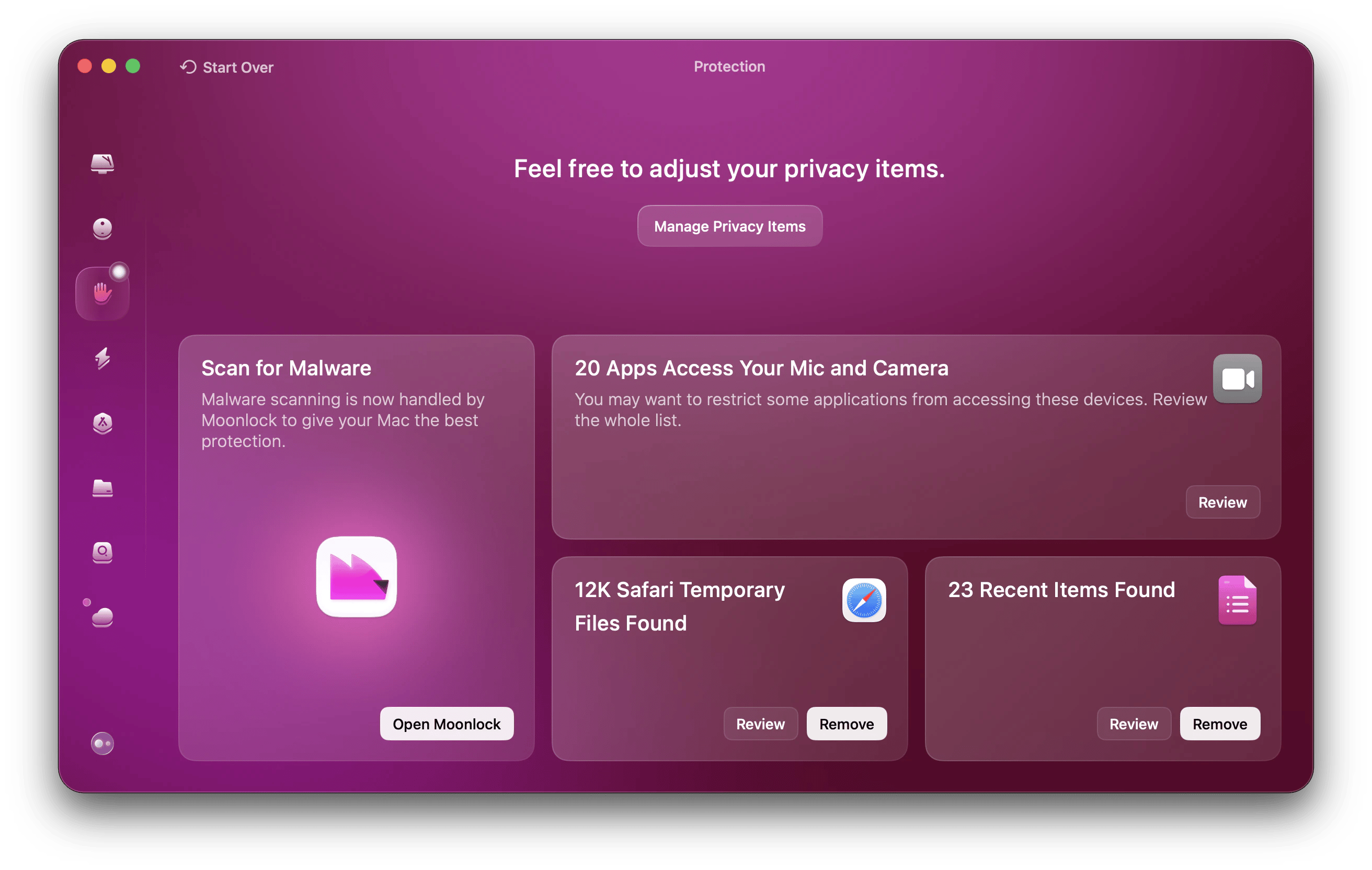 The interface of CleanMyMac, a Mac care app that's available on Setapp 