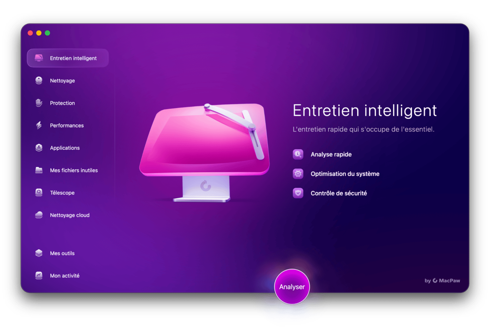 CleanMyMac identifiant des fichiers d'enregistrement vidéo volumineux à supprimer pour libérer de l'espace sur Mac, disponible sur Setapp