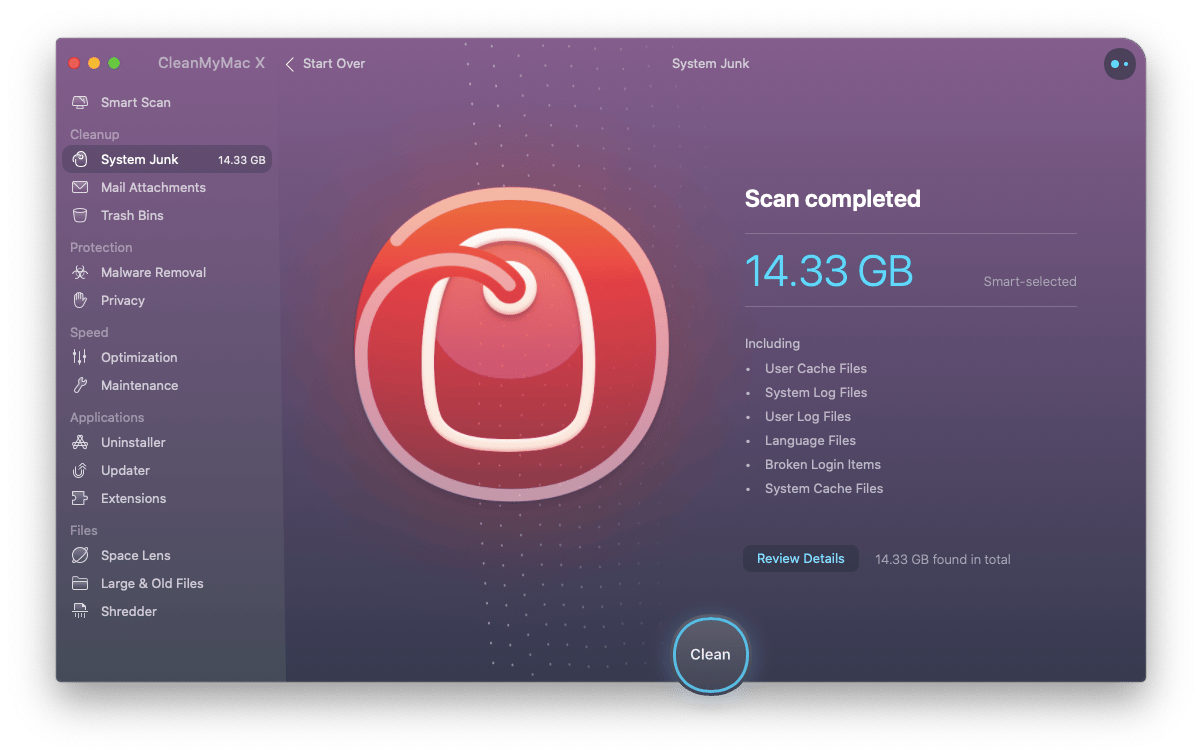 CleanMyMac X Mac cleaner optimizer