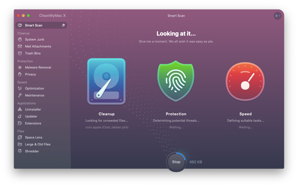 CleanMyMac X optimize speed up Mac app