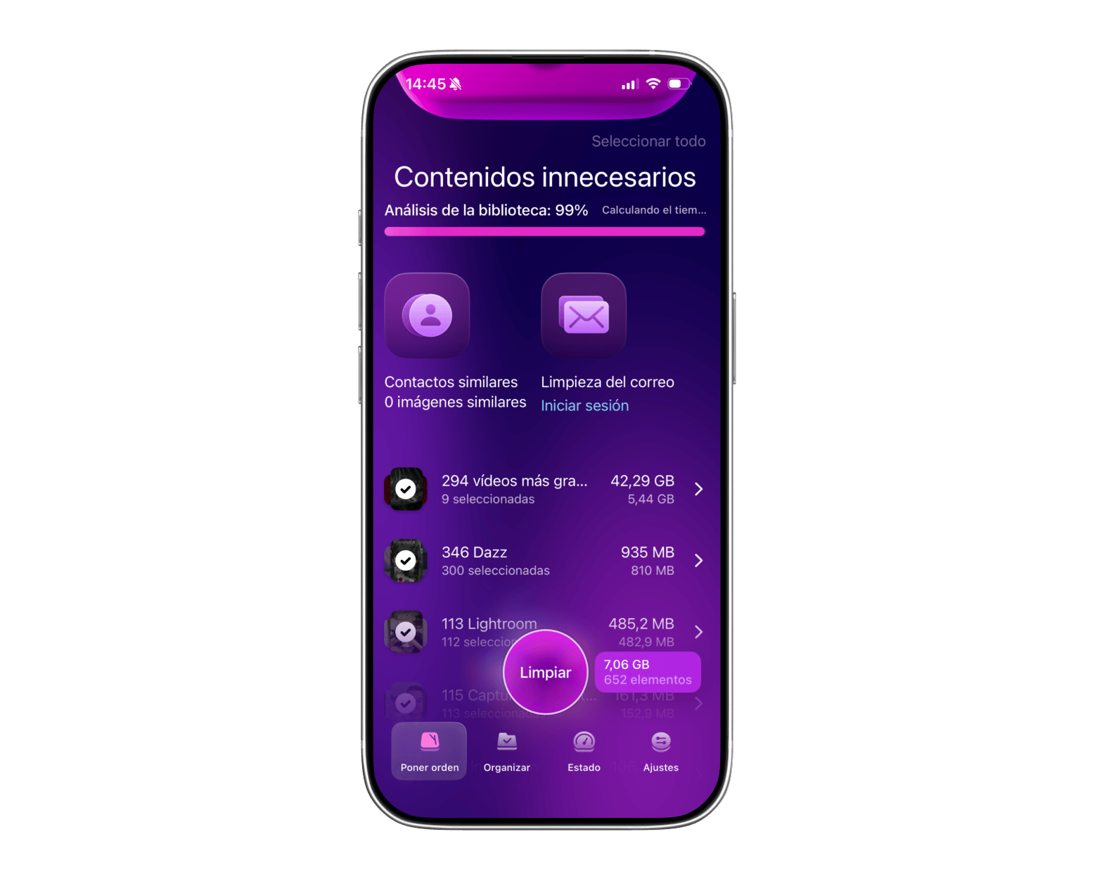 Interfaz de CleanMy®Phone detectando Live Photos duplicadas, disponible en Setapp