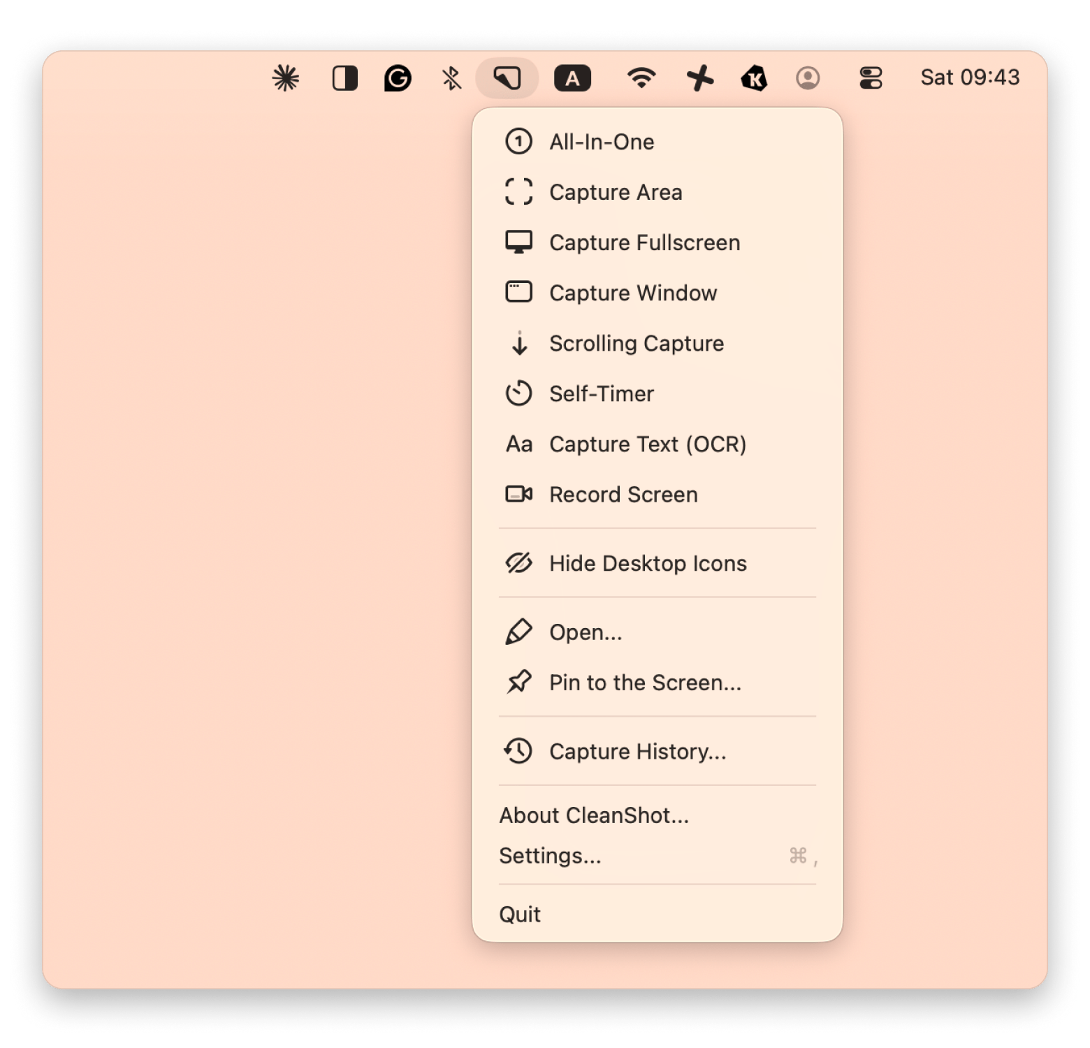 The Quick Access Overlay in CleanShot X, a screenshot app available on Setapp