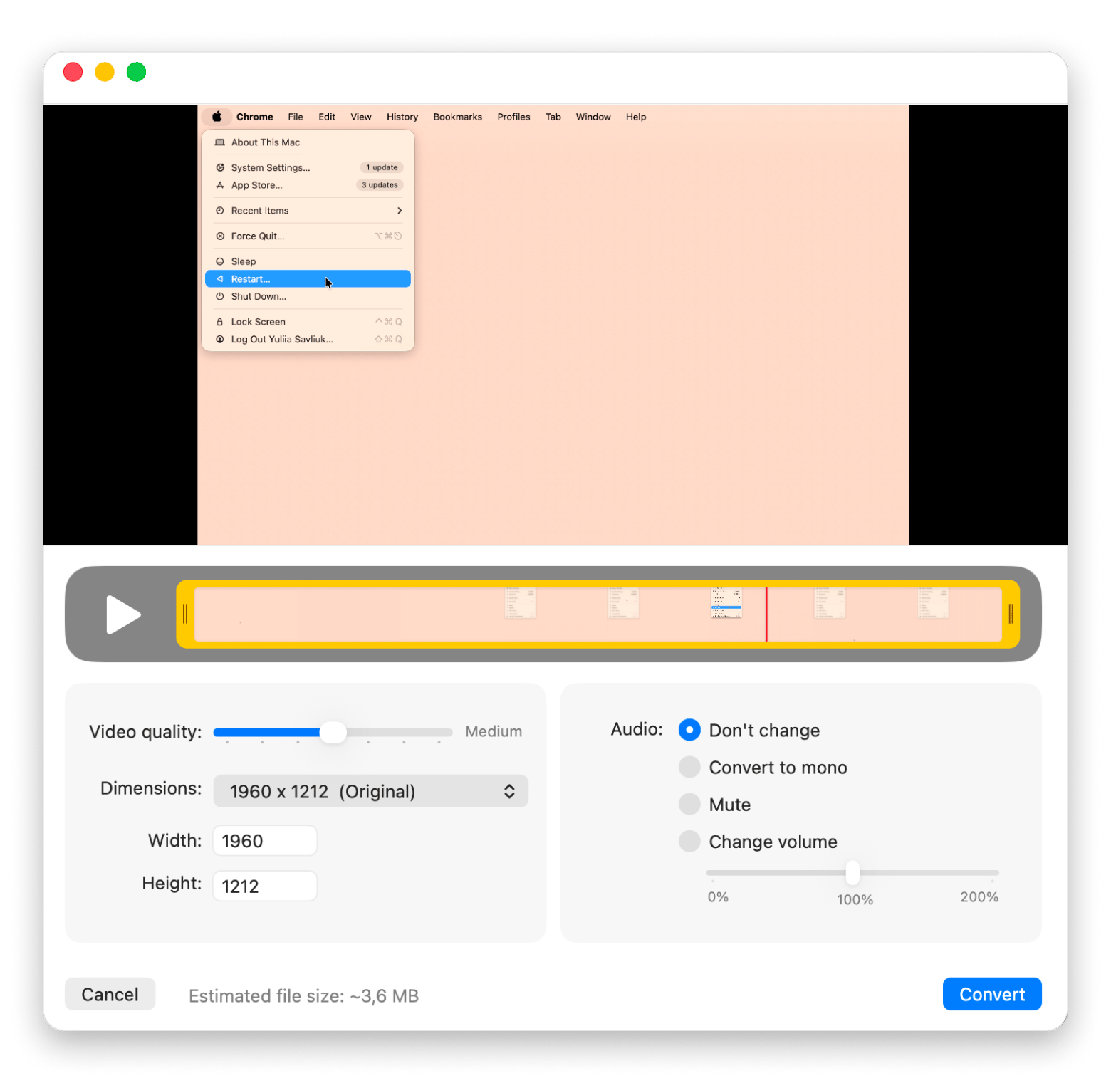 The recording settings panel in CleanShot X, a screen recording app available on Setapp
