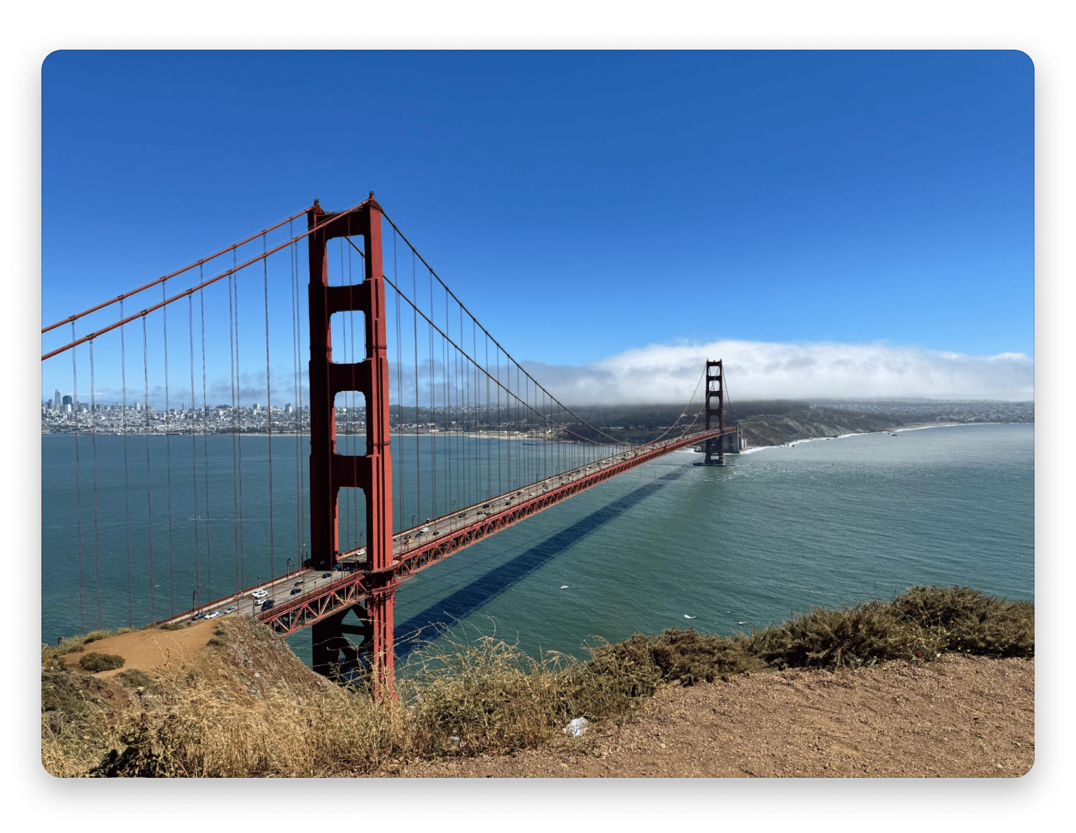 Golden gate clear view