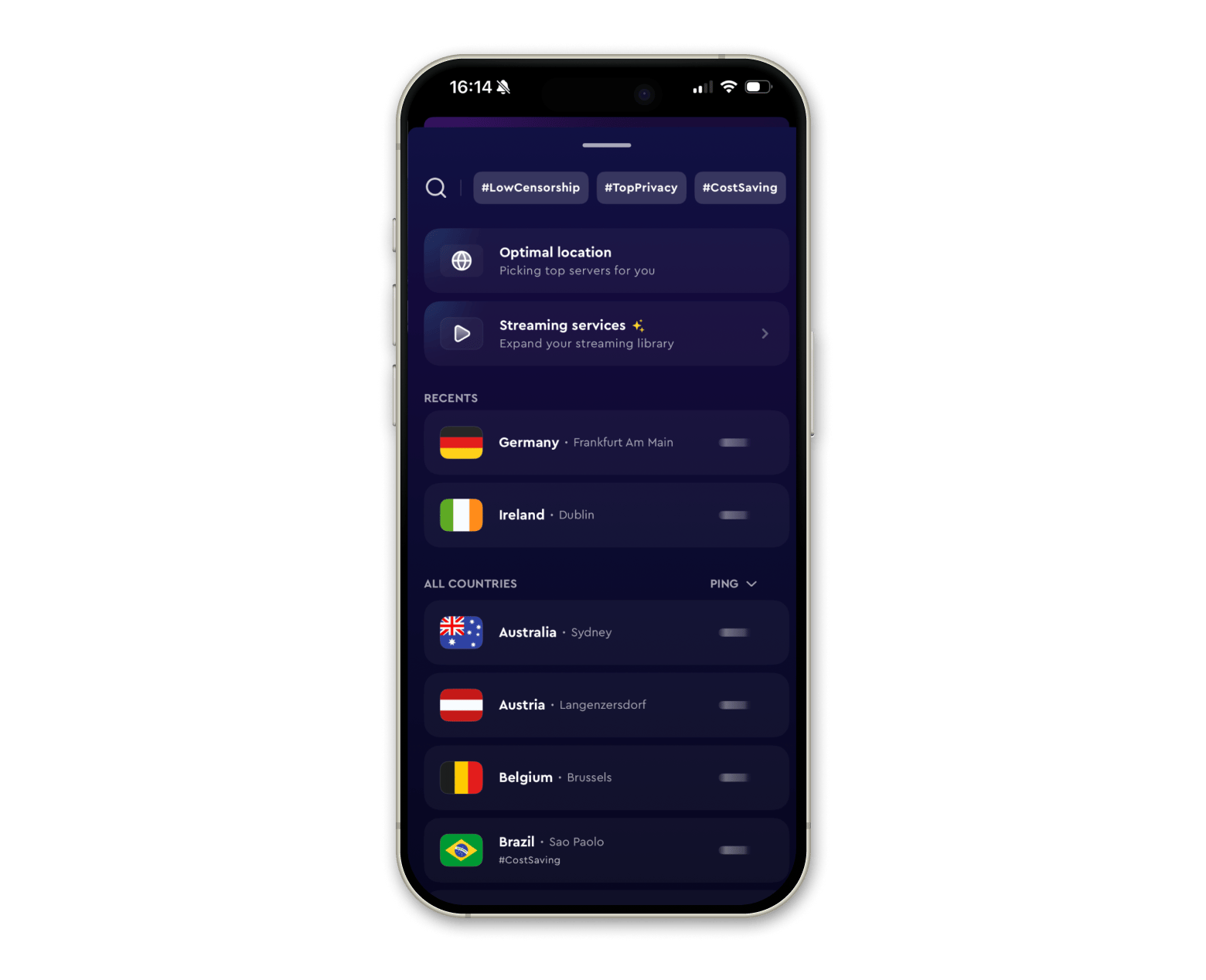 The interface of ClearVPN, a VPN app available on Setapp