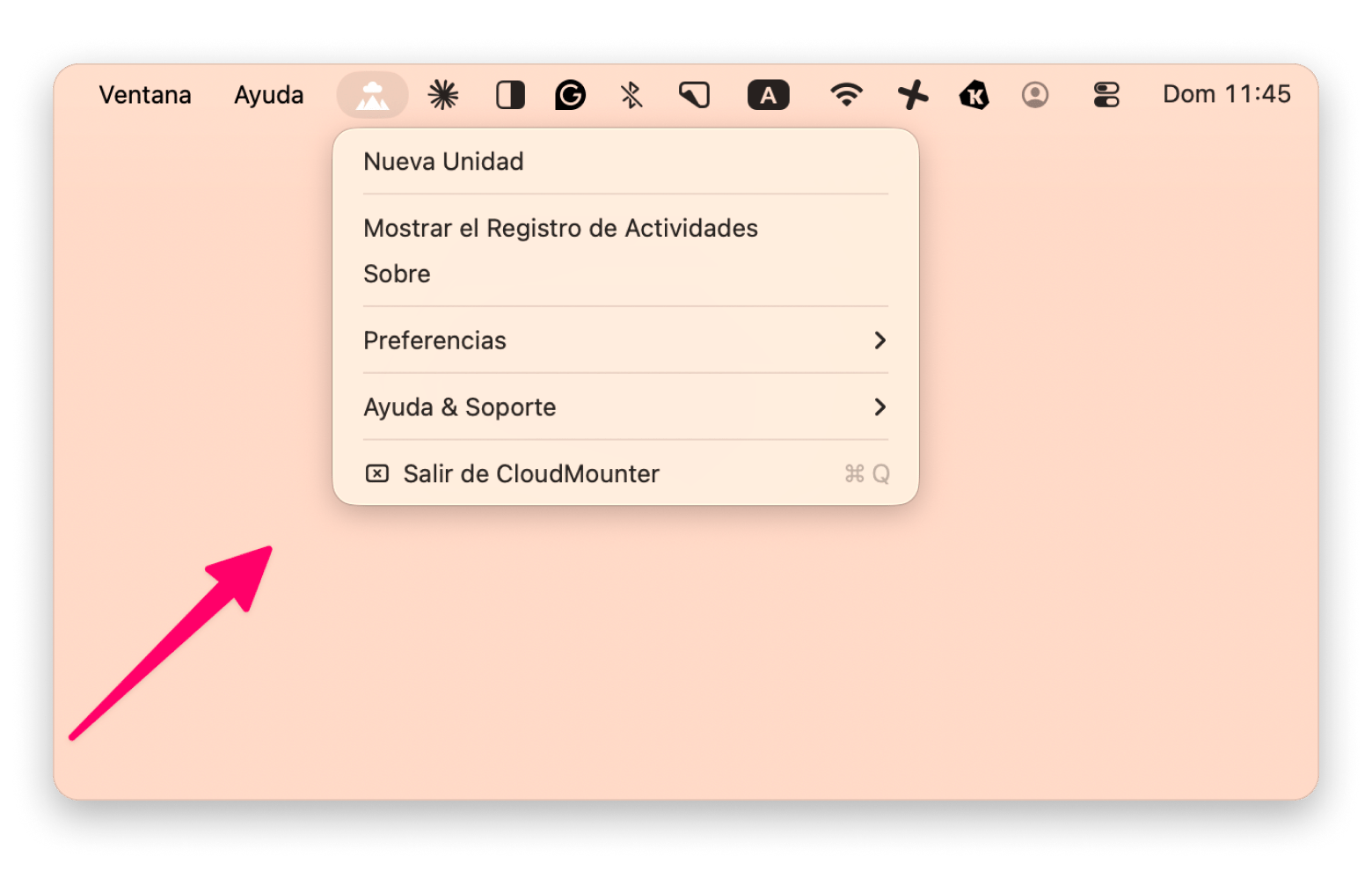 Interfaz de CloudMounter integrando Google Drive y Dropbox en el Finder del Mac, disponible en Setapp