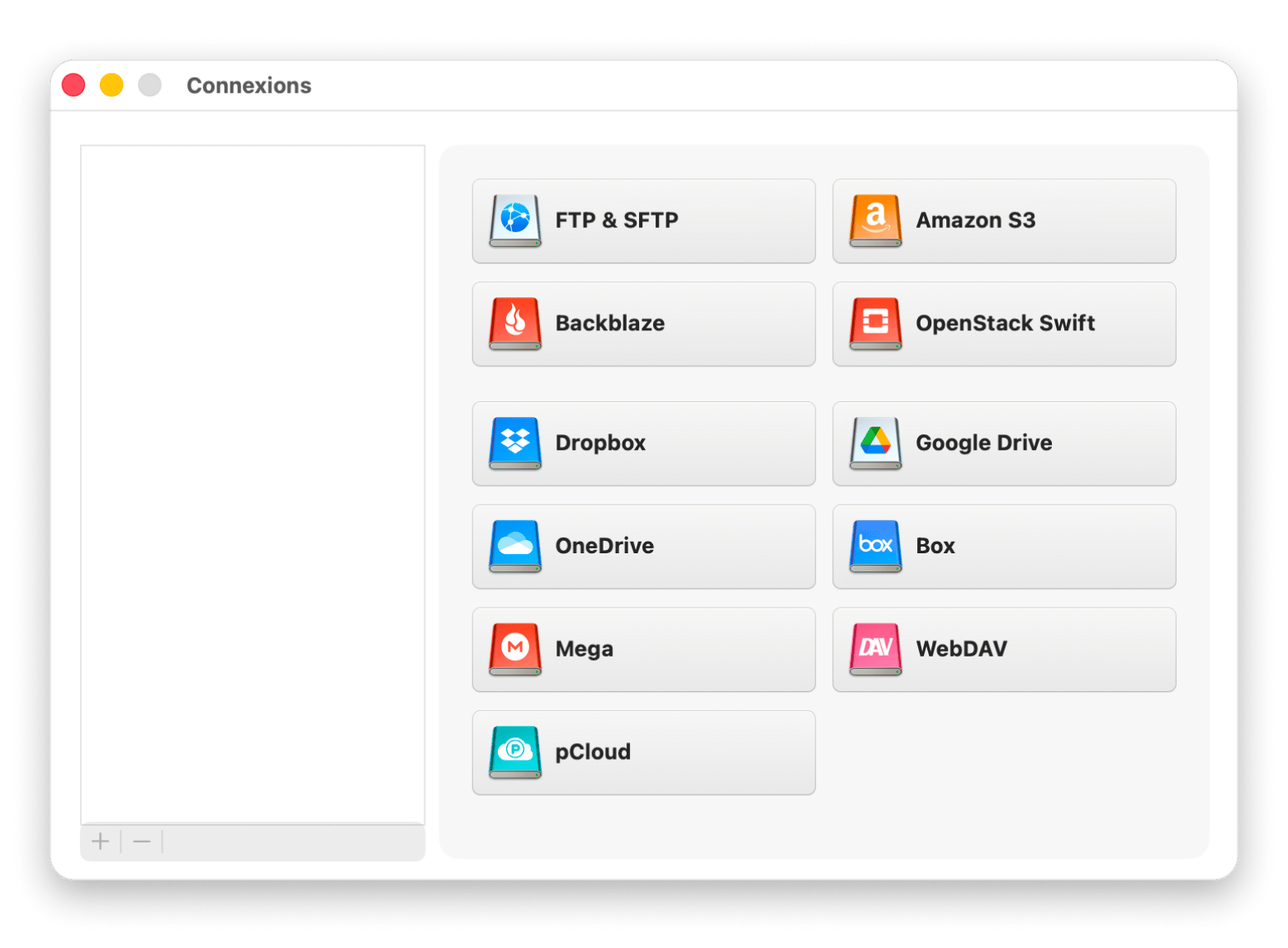 CloudMounter montrant les services cloud montés comme disques locaux dans le Finder du Mac, disponible sur Setapp